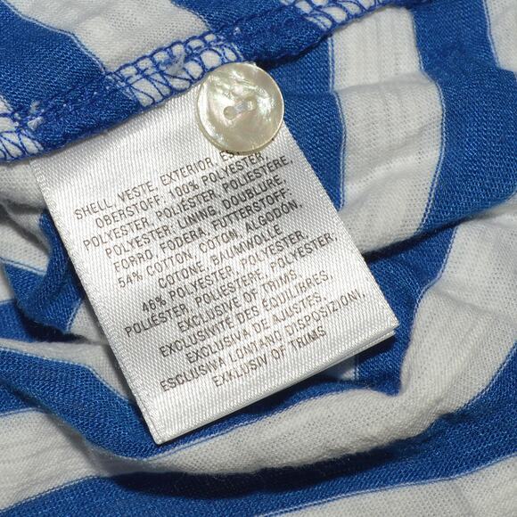 Anthropologie XS women's lace tank blue and white striped by postmark - Picture 5 of 6